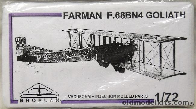 Broplan 1/72 Farman F-68BN4 Goliath - Bagged (F68BN4), MS-51 plastic model kit